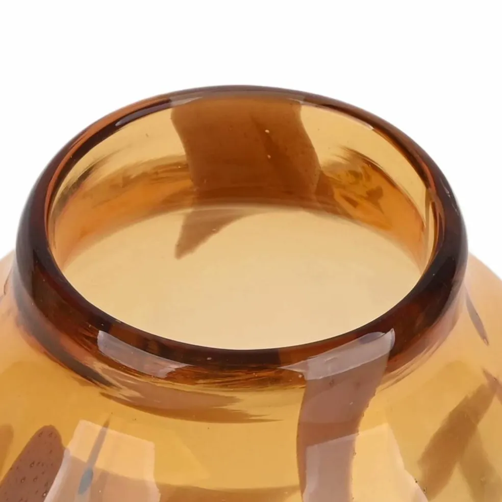 9.25" Amber & Brown Glass Vase by Ashland®