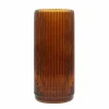 11.5" Amber Ribbed Vase by Ashland®