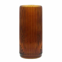 11.5" Amber Ribbed Vase by Ashland®