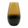 8" Amber to Black Glass Vase by Ashland®