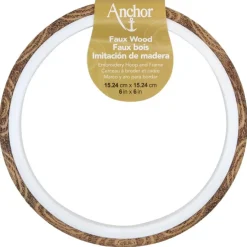 Anchor® Faux Wood Round Embroidery Hoop & Frame
