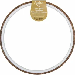 Anchor® Faux Wood Round Embroidery Hoop & Frame