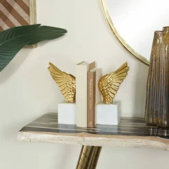 10" Angel Wing Aluminum Bookend Set