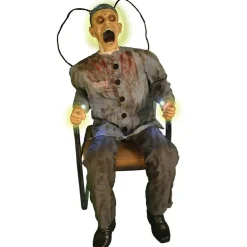 Animated Death Row Prisoner Halloween Prop with Lights