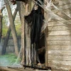 Animated Hanging Chained Grim Reaper Plastic Halloween Decoration 6 Ft