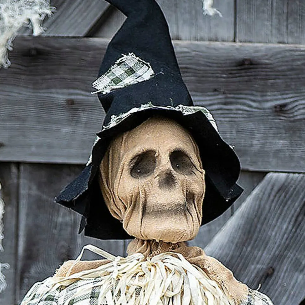 Animated Scarecrow Rocking Chair 29" Halloween Motion Decoration