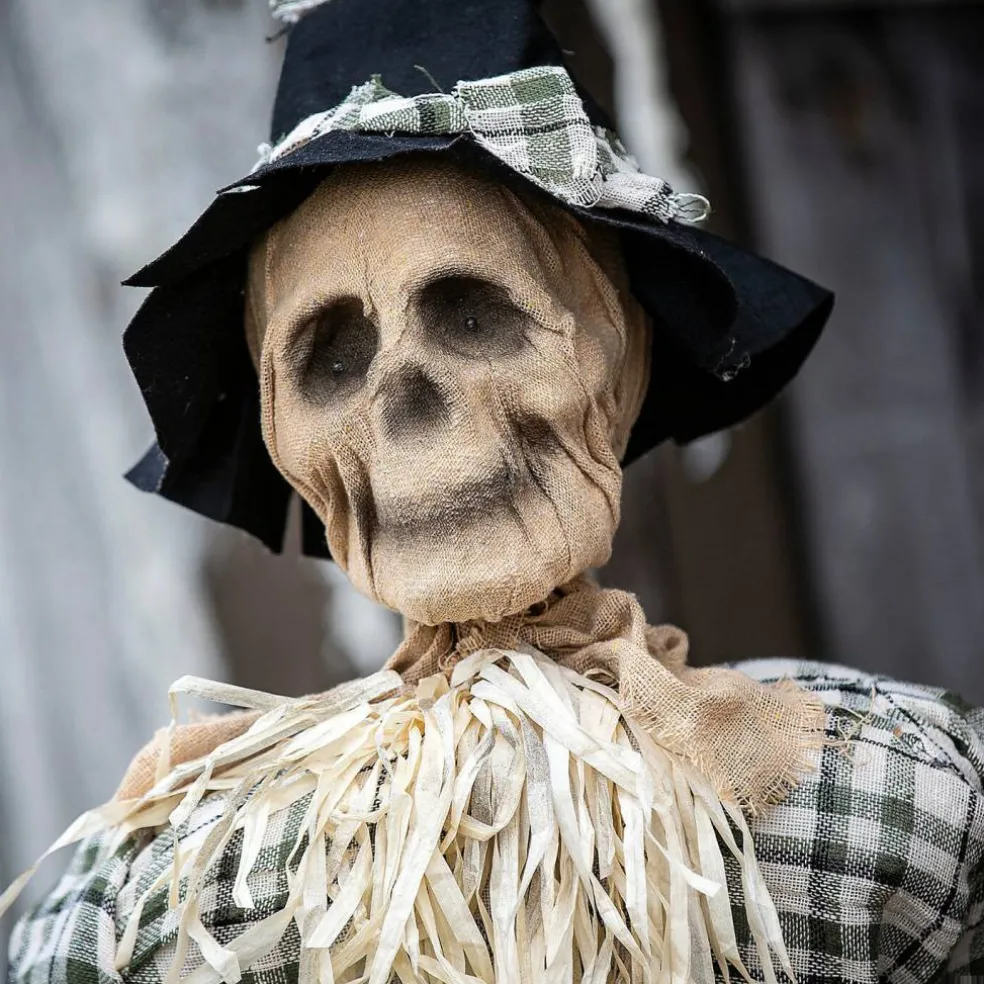 Animated Scarecrow Rocking Chair 29" Halloween Motion Decoration