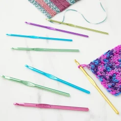 Anodized Aluminum Crochet Hook Set by Loops & Threads®, D-K