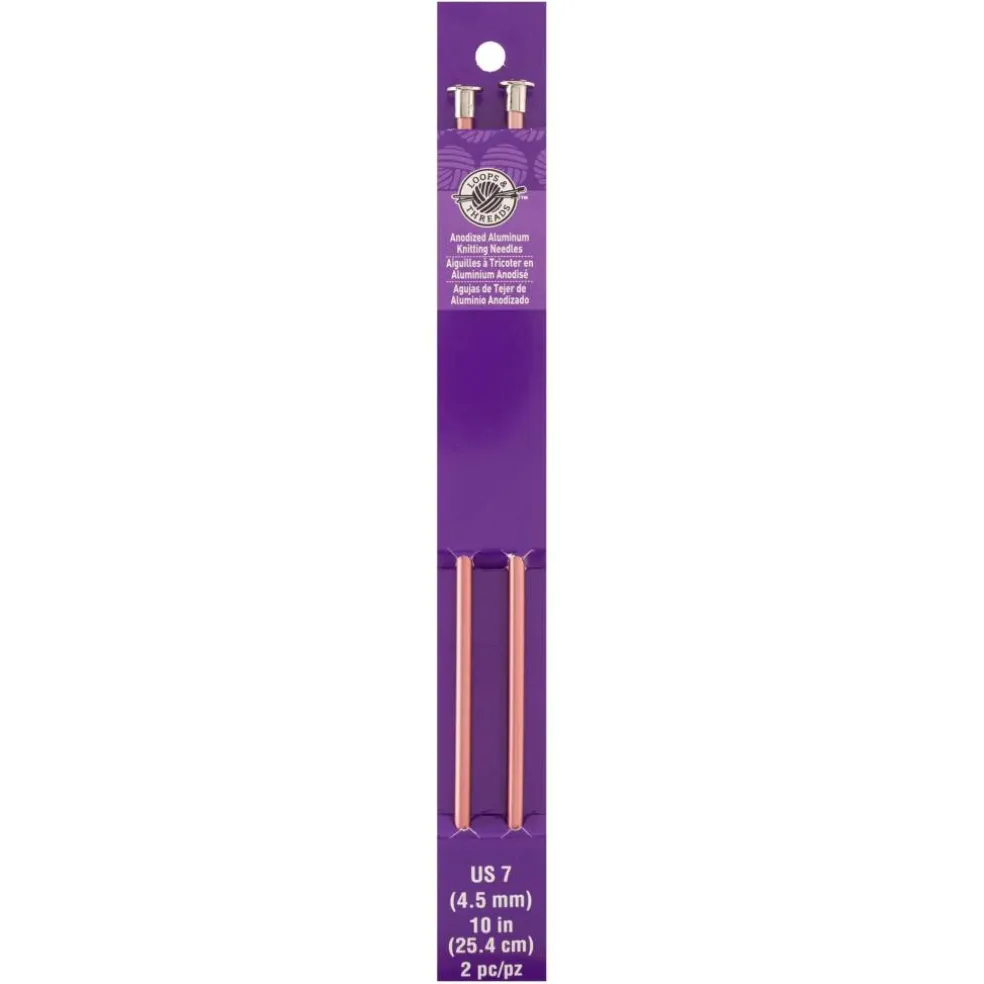 10" Anodized Aluminum Knitting Needles by Loops & Threads®