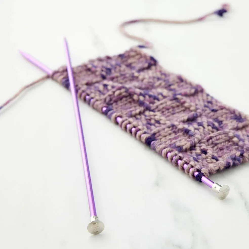 10" Anodized Aluminum Knitting Needles by Loops & Threads®