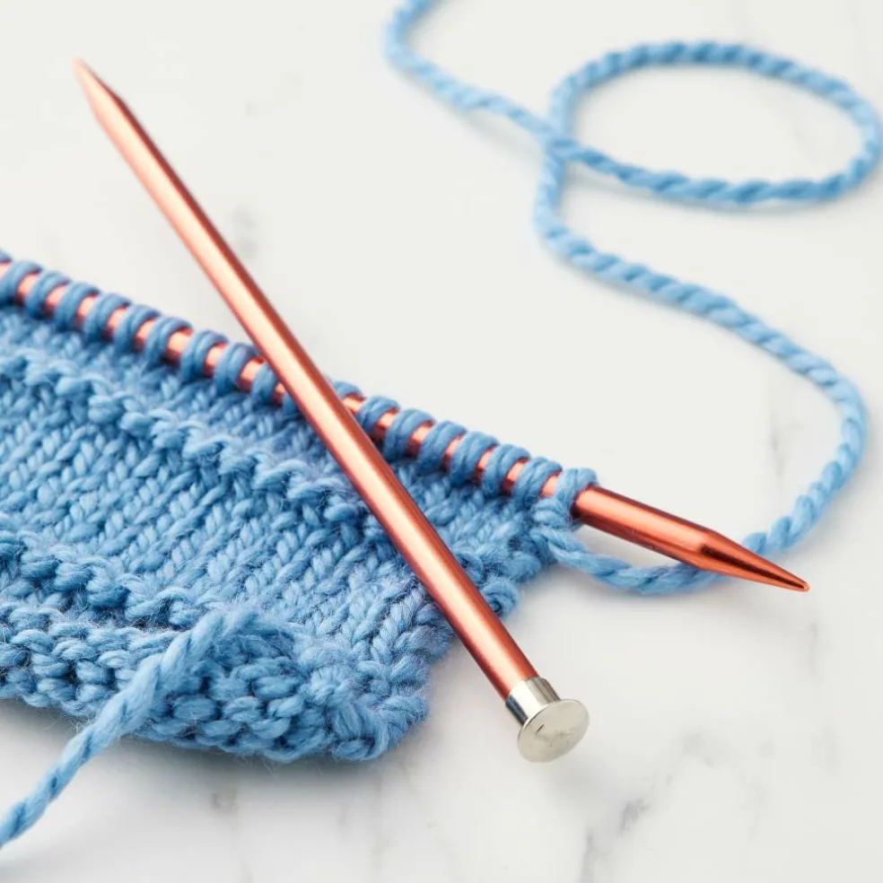 10" Anodized Aluminum Knitting Needles by Loops & Threads®