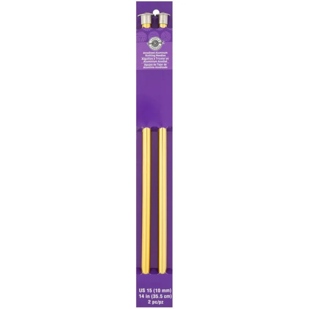 14" Anodized Aluminum Knitting Needles by Loops & Threads®