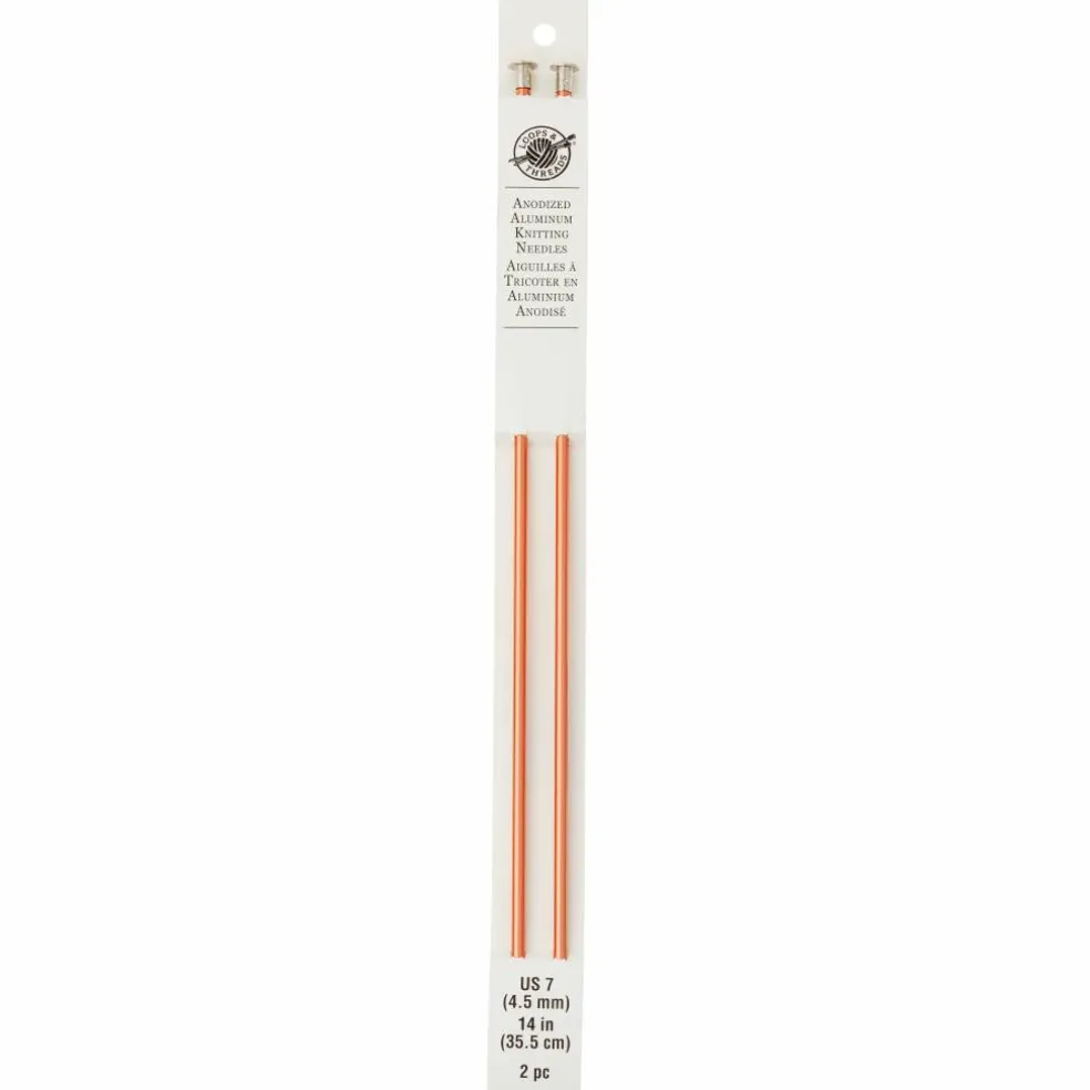 14" Anodized Aluminum Knitting Needles by Loops & Threads®