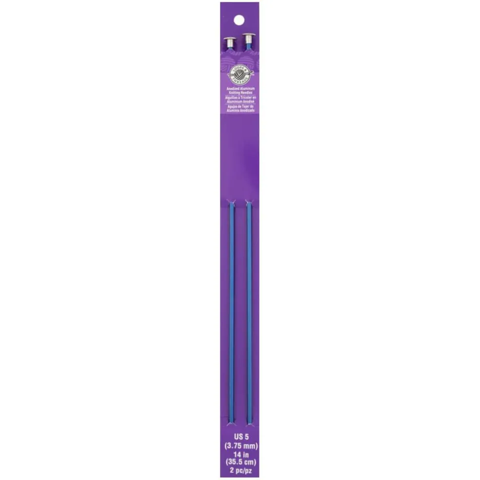 14" Anodized Aluminum Knitting Needles by Loops & Threads®