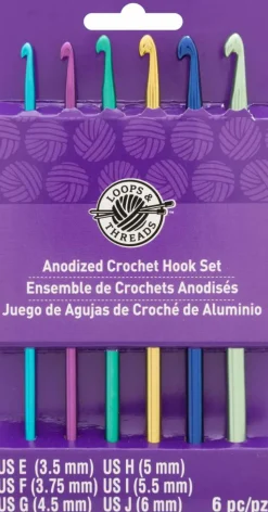 Anodized Crochet Hook Set by Loops & Threads®, E-J