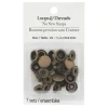 5/8" Antique Brass No Sew Snaps, 7ct. by Loops & Threads®