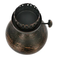 10.75" Antique Gold Iron & Glass Tealight Holder by Ashland®