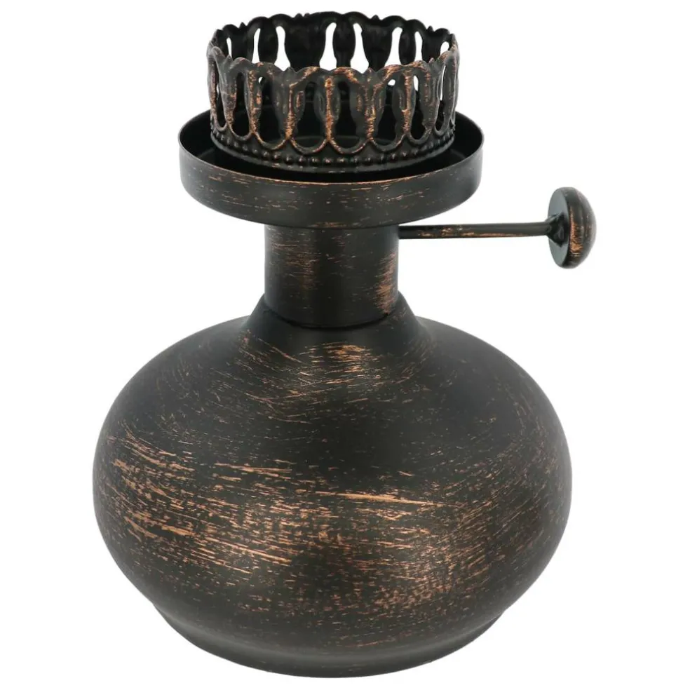 10.75" Antique Gold Iron & Glass Tealight Holder by Ashland®