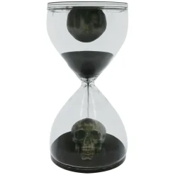 6.5" Antique Gold Skull Hourglass Tabletop Décor by Ashland®