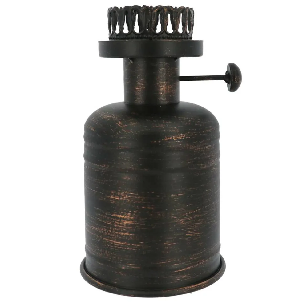 12.75" Antique Gold Wide Iron & Glass Tealight Holder by Ashland®