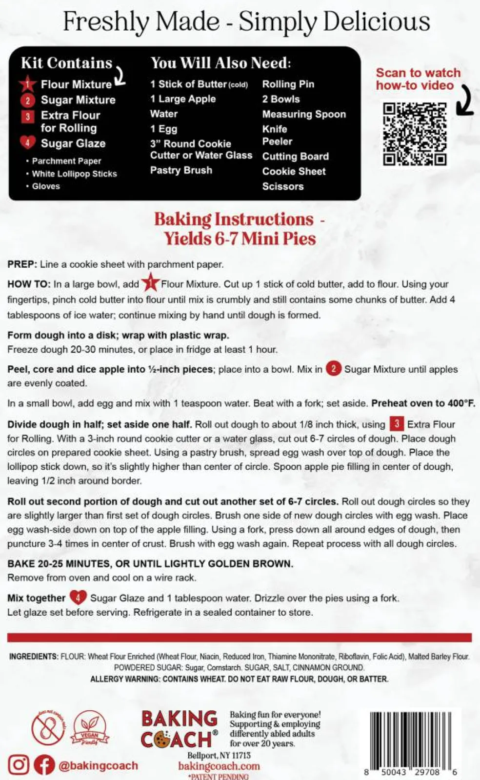Apple Pie on a Stick Baking Activity Kit
