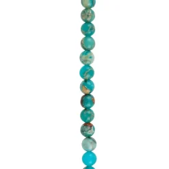 Aqua Serpentinite Jasper Round Beads by Bead Landing™