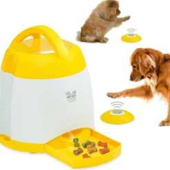 Arf Pets Dog Treat Dispenser with Button – Dog Memory Training Toy Promotes Exercise