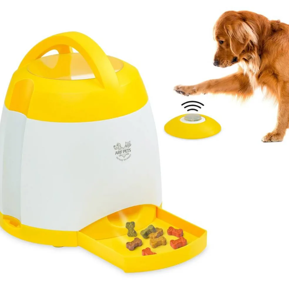 Arf Pets Dog Treat Dispenser with Button – Dog Memory Training Toy Promotes Exercise
