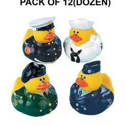 Armed Forces Rubber Ducks 2.5 Inch Novelty Toys 12 Count