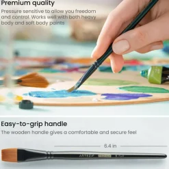 Arteza® Acrylic & Oil 12 Piece Brush Set