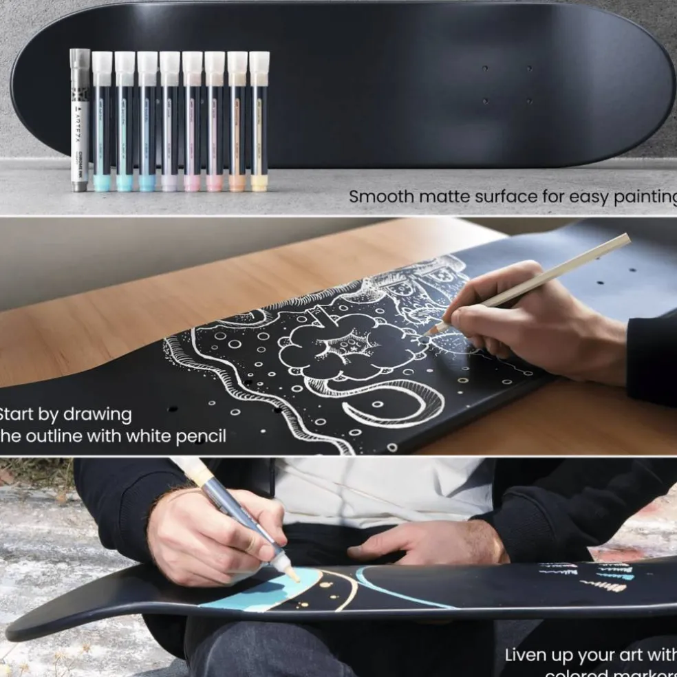 Arteza® 14 Piece Skateboard Wall Art Kit