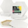 Arteza® 6" Side White Hexagon Classic Stretched Canvases, 9ct.