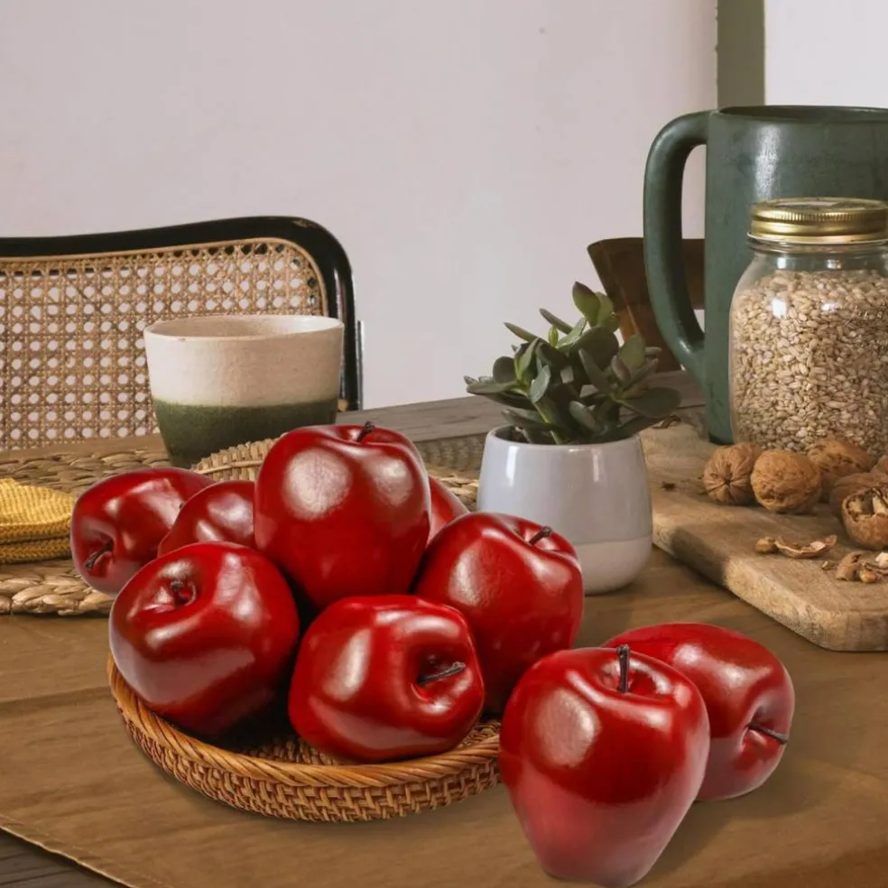 Artificial Apples - 6 Pcs