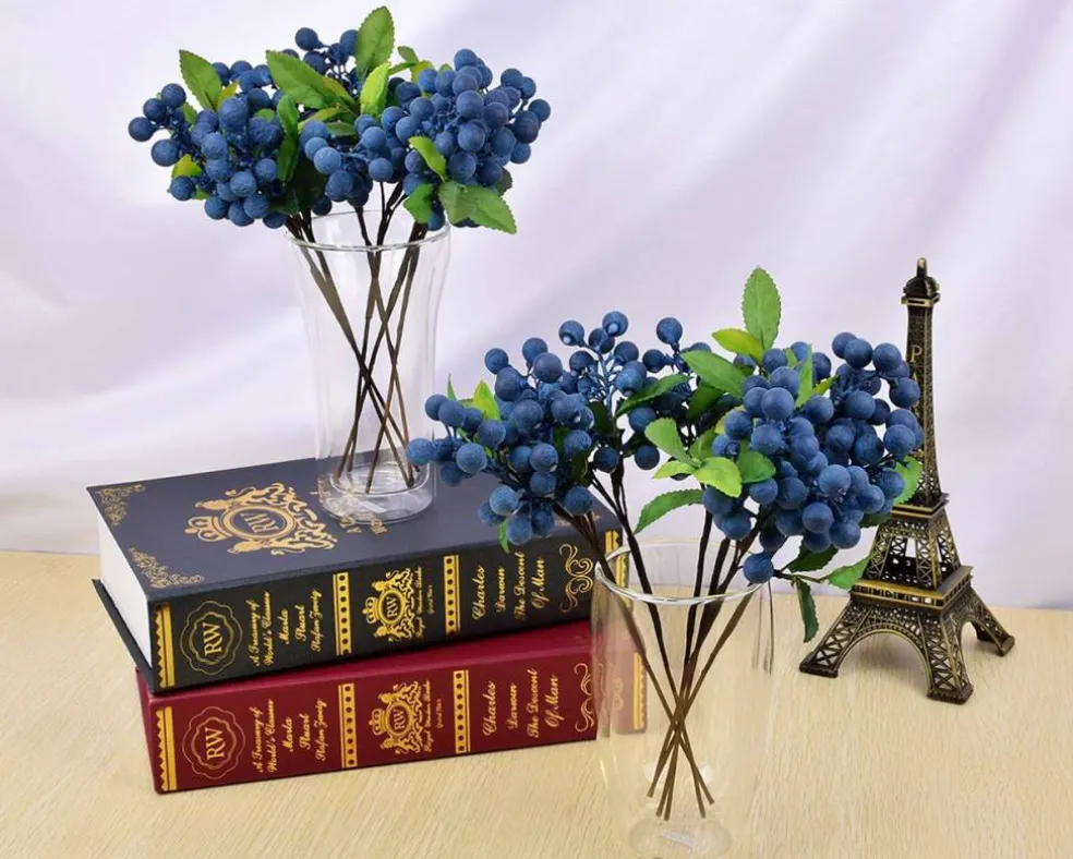 Artificial Blueberries 4 Pieces - (Blue)