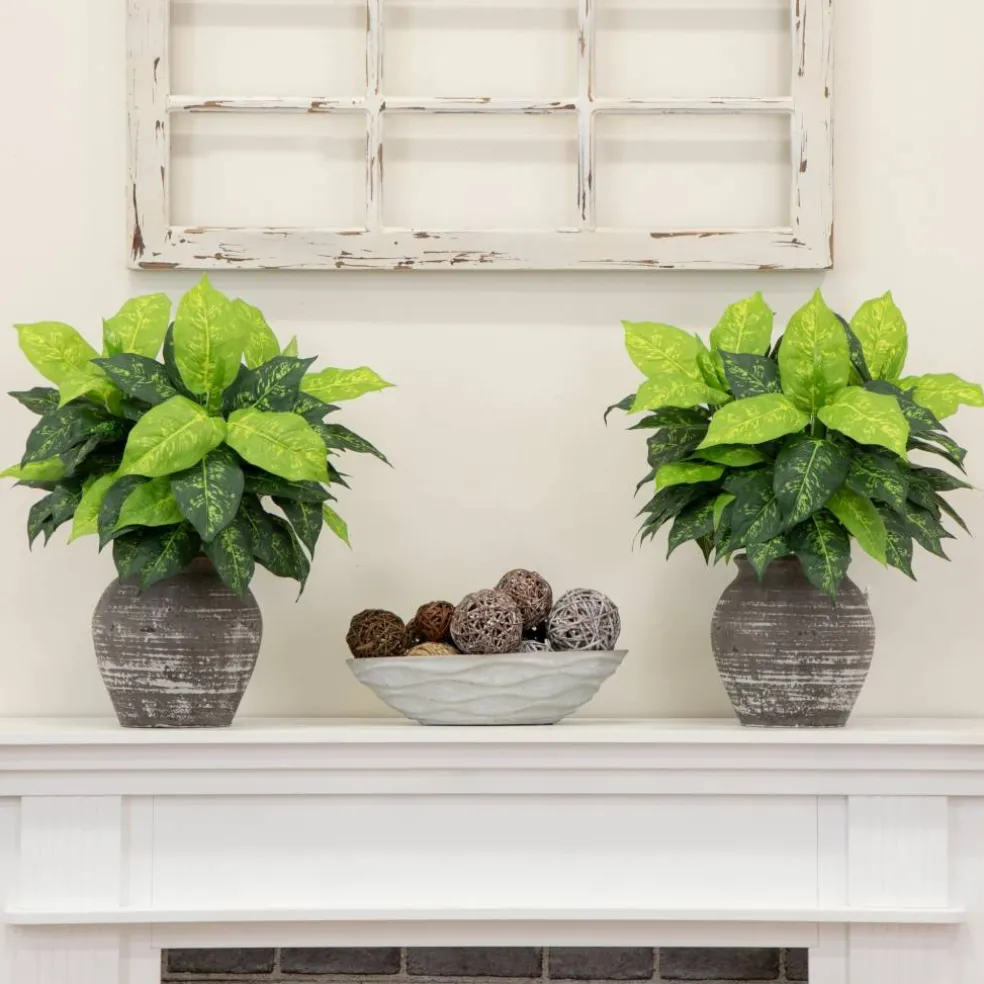 19" Artificial Dieffenbachia Plants, 6ct.