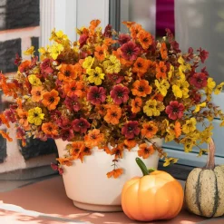 Artificial Fake Fall Plants Flowers for Outdoor Outside Decoration