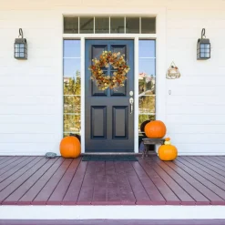 Artificial Fall Wreath for Front Door Autumn Wreath for Home Decor
