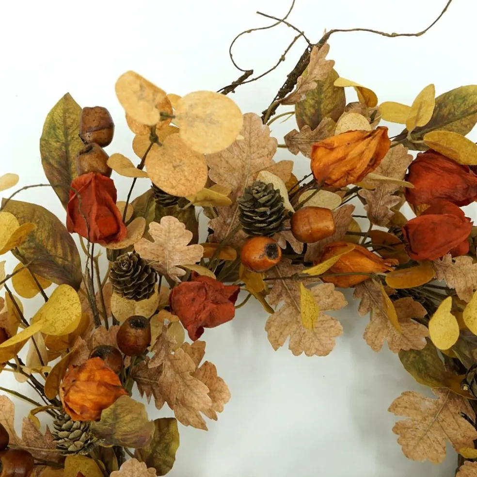 Artificial Fall Wreath for Front Door Autumn Wreath for Home Decor