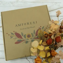 Artificial Fall Wreath for Front Door Autumn Wreath for Home Decor