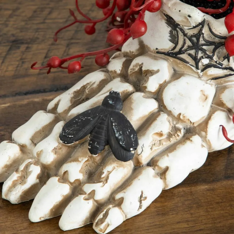 3" Artificial Halloween String of Pearls in Skeleton Foot Planters, 2ct.