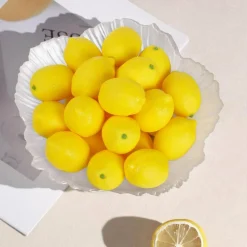 25 Artificial Lemons Artificial Fruits Fake Lemons Summer Decoration