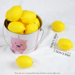 25 Artificial Lemons Artificial Fruits Fake Lemons Summer Decoration
