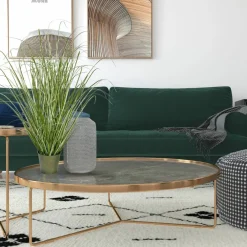 Artificial Native Green Grass in Iron Pot
