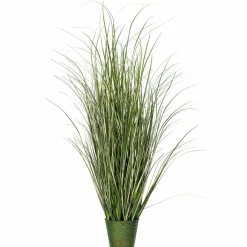 Artificial Native Green Grass in Iron Pot