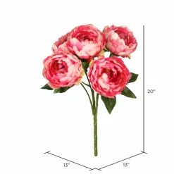 Artificial Pink Peony Bunch