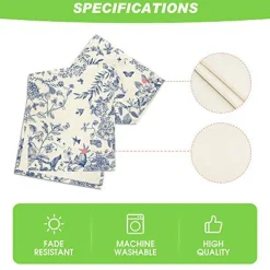 Artoid Mode Monochrome Sketch Birds and Flowers Summer Table Runner, Seasonal Spring Fall Kitchen Dining Table Decoration for Home Party Decor 13x72 Inch