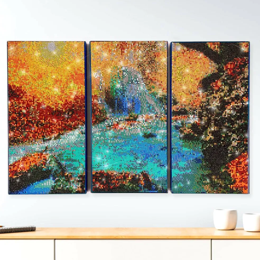 ArtSkills® Brilliant Art Autumn Waterfall Stretched Canvas Diamond Painting Kit
