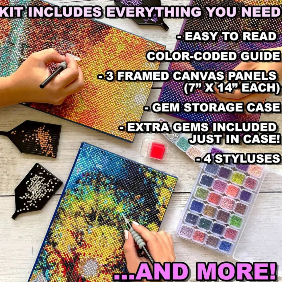 ArtSkills® Brilliant Art Parrot Paradise Stretched Canvas Diamond Painting Kit