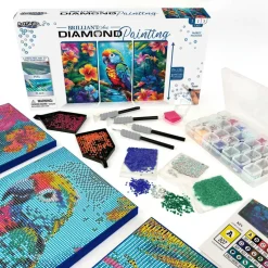 ArtSkills® Brilliant Art Parrot Paradise Stretched Canvas Diamond Painting Kit