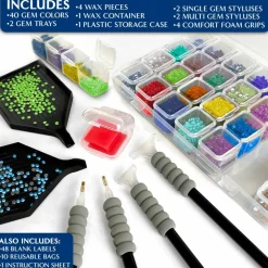 ArtSkills® Brilliant Art Parrot Paradise Stretched Canvas Diamond Painting Kit